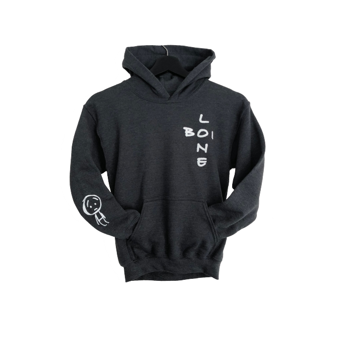 Youth Charcoal Grey LoneBoi Hoodie